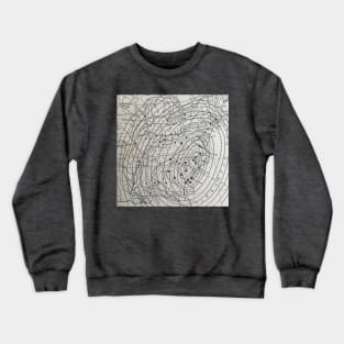 1886 Earthquake Seismic Map, antique vintage drawing Crewneck Sweatshirt